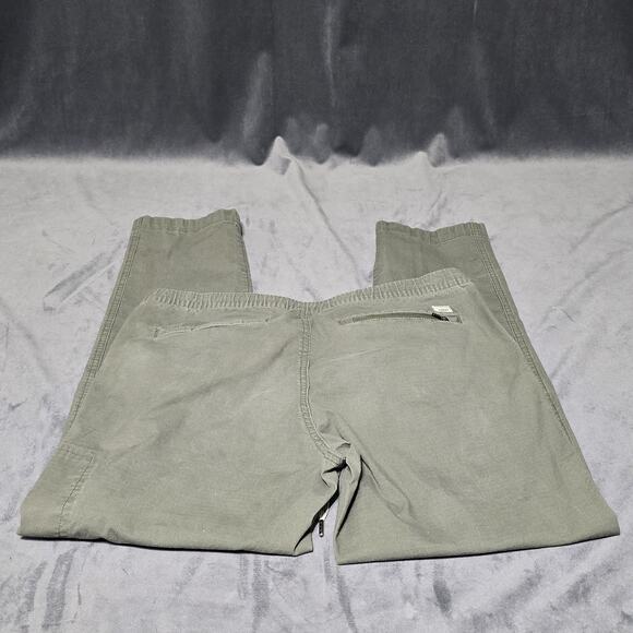 Vuori Ripstop Army Green Pants Drawstring VW401 Zipped Pockets Elastic Waist M - Picture 4 of 8